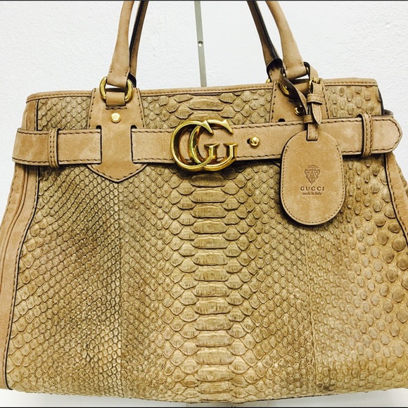 Gucci Nude Python 🐍 Running Tote Bag - Picture 3 of 7